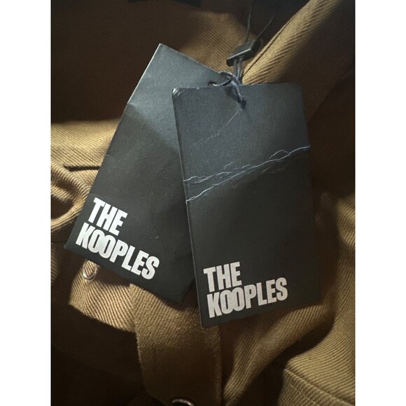 The Kooples Mens Brown Shirt With Shoulder Tabs & Patch Pockets - Picture 7 of 8